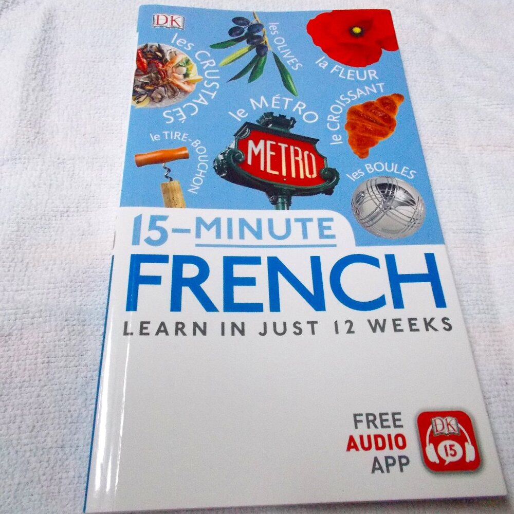 15-minute French learning guide book